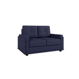 (3113)SOFA CELESTE 2 CUERPOS AZUL MARINO