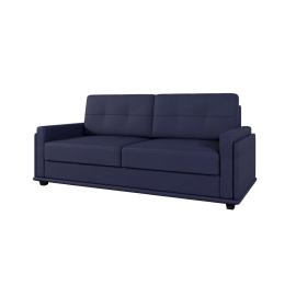 (3113)SOFA CELESTE  3 CUERPOS AZUL MARINO