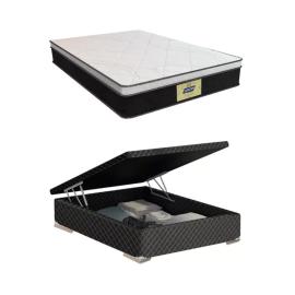 JUEGO DE COLCHON SUMMER + BASE BAUL 2 PLAZAS