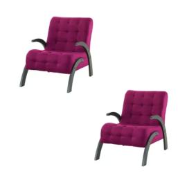JUEGO 2 BUTACAS LIVING COLOR VINO 