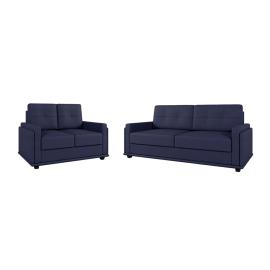 JUEGO DE LIVING 3+2 Cuerpos Con Patas Tapizado Tela