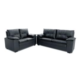 JUEGO DE LIVING 3+2 PU GRIS