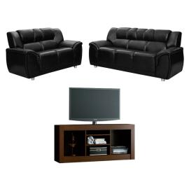 Juego De Living 3+2 Curepos Cordoba + Rack Tv Dormitorio Led