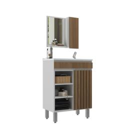 MUEBLE DE BAÑO BELLO 55  1 PTA. C/PATAS BL/NOCE