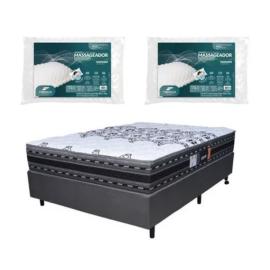 Sommier 2 Plazas De Resortes + 2 Almohadas De Regalo Espuma