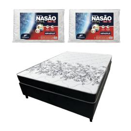 Sommier Colchon 2 Plazas Espuma + Almohada De Regalo