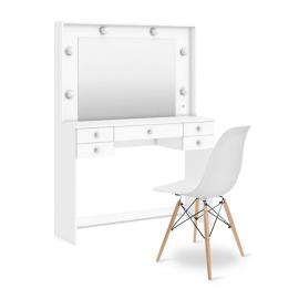 TOCADOR 5 CAJONES LUCES LED + SILLA EAMES